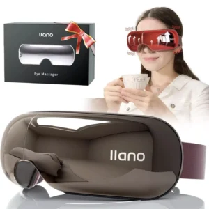 llano Eye Massager with Heat, Visible Heated Eye Mask In Brown