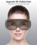 llano Eye Massager with Heat, Visible Heated Eye Mask In Brown