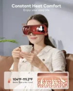 llano Eye Massager with Heat, Visible Heated Eye Mask In Brown